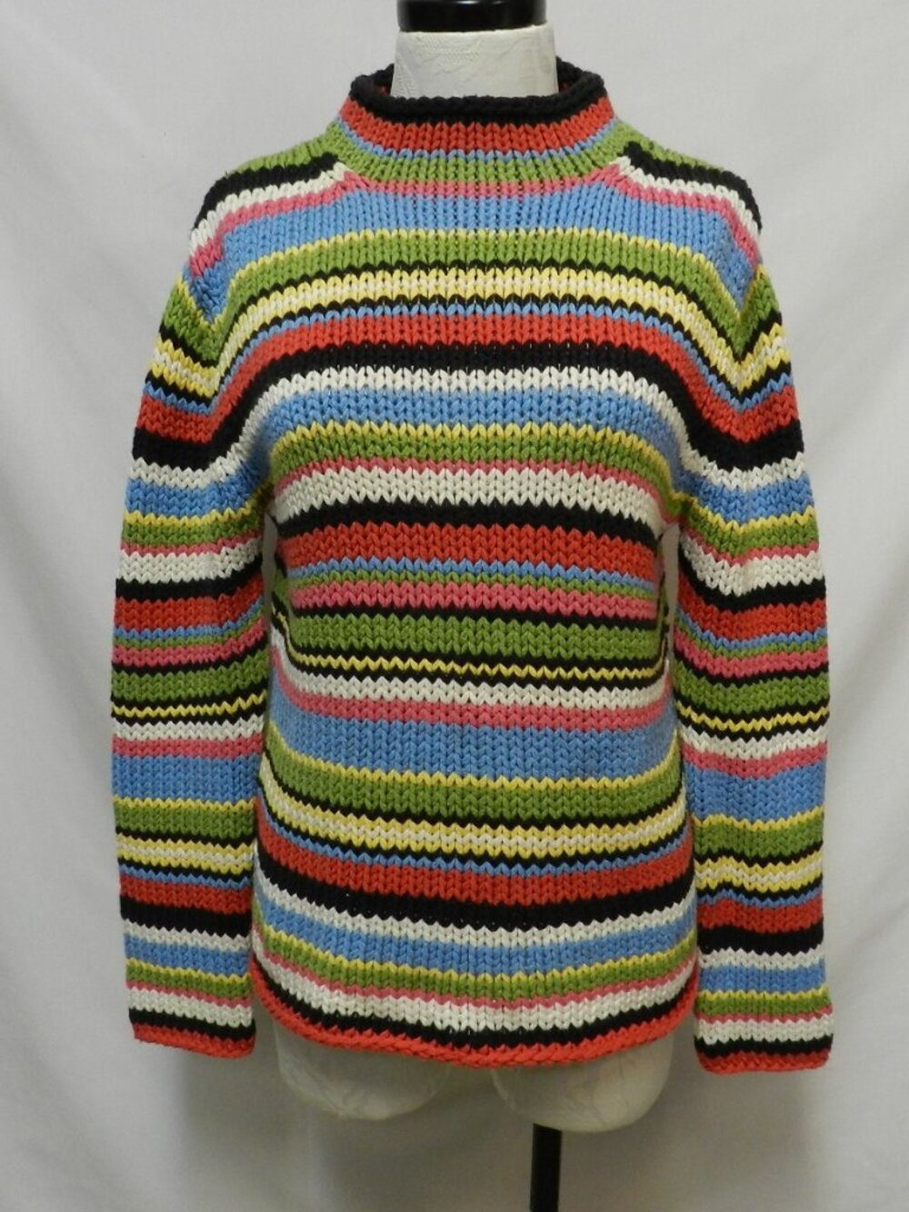 Harold's Vintage sweater jumper striped knit Hand Framed Size Sz Large Lg L